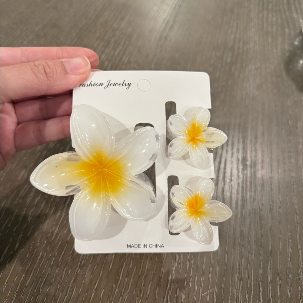Hibiscus Flower Clips Set summer needed, beach accessories
